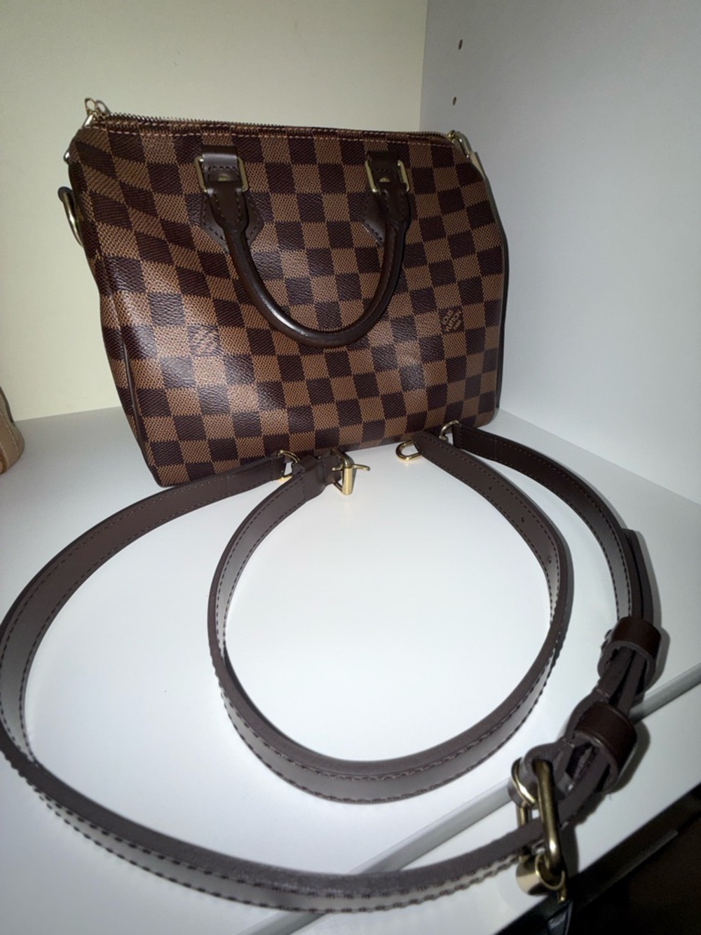 Louis Vuitton Speedy 25 Bandouliere in Damier Ebene - Picture 10 of 11